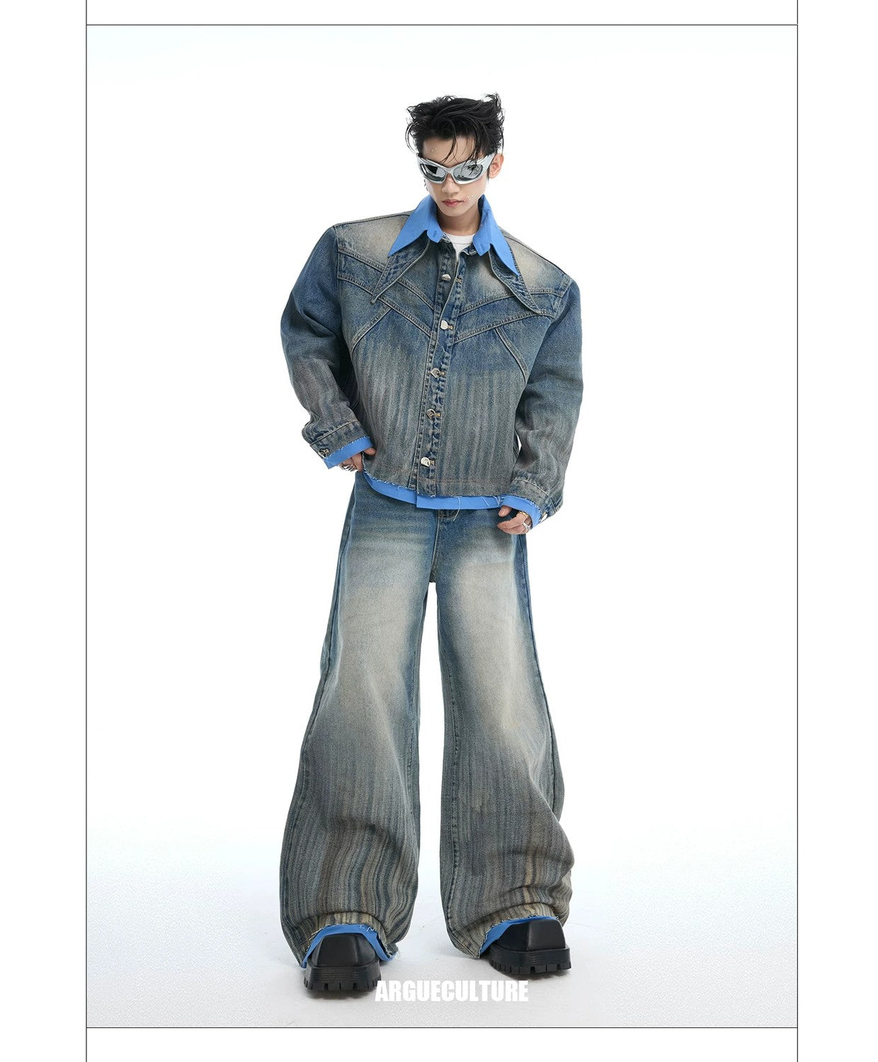 desc::deconstructed-layered-denim-jacket-straight-jeans-set-detail-img-7