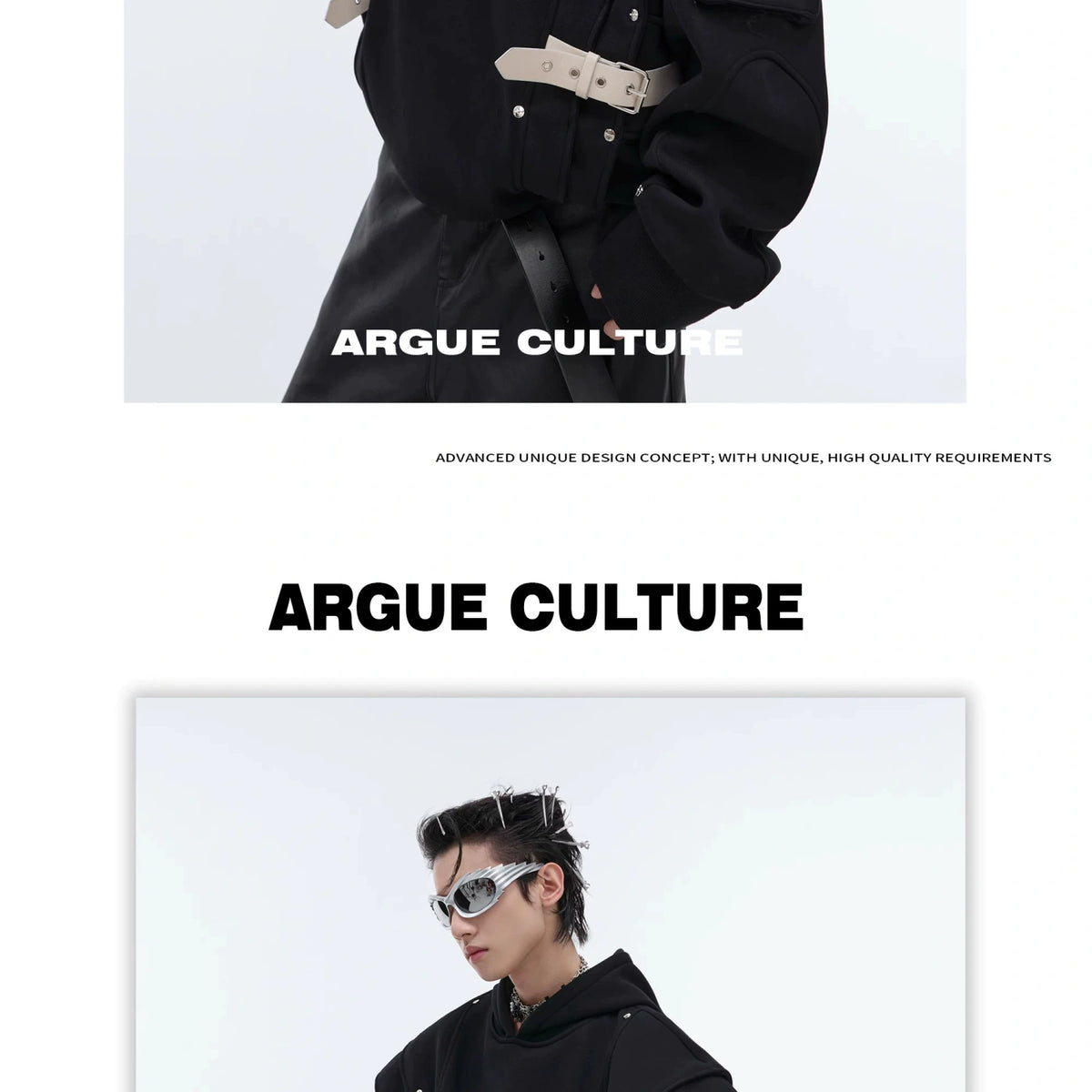 Deconstructed Layered Hooded Sweatshirt With PU Panel - detail image 2