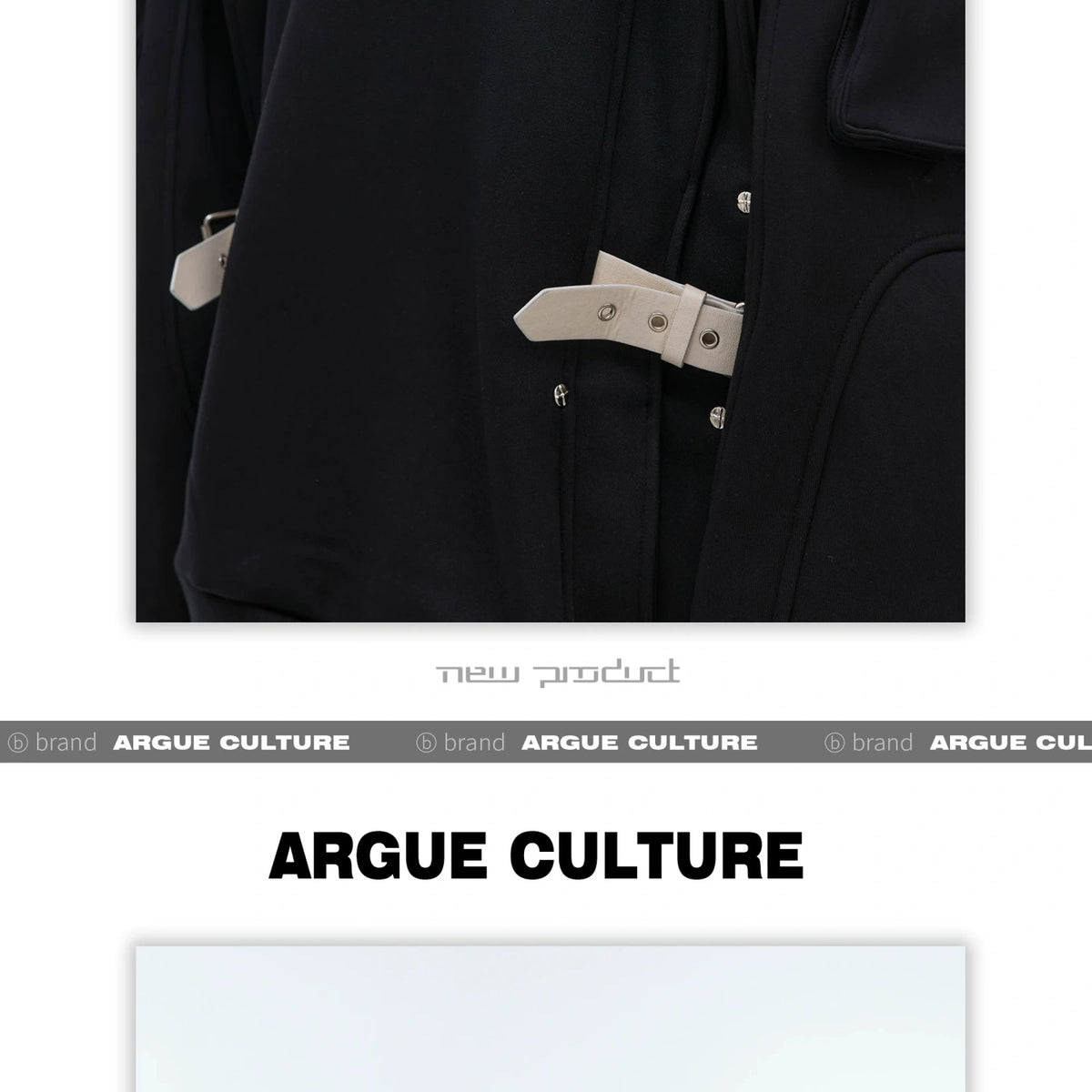 Deconstructed Layered Hooded Sweatshirt With PU Panel - detail image 7