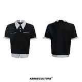 deconstructed-layered-striped-polo-tee-for-men-black