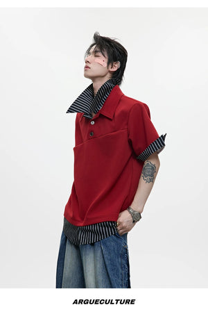 desc::deconstructed-layered-striped-polo-tee-for-men-detail-img-13