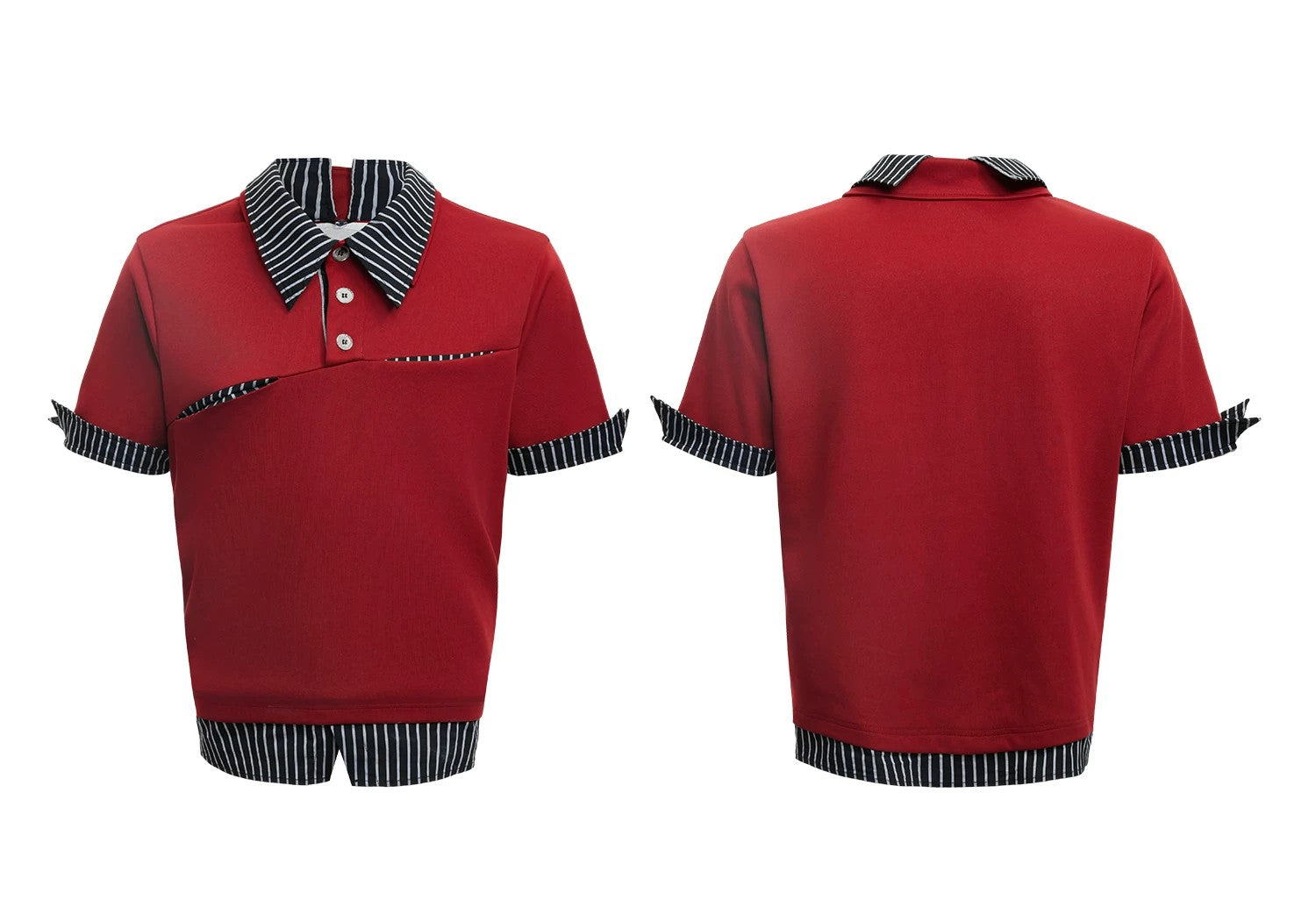 desc::deconstructed-layered-striped-polo-tee-for-men-detail-img-17