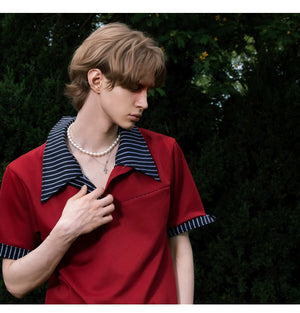 desc::deconstructed-layered-striped-polo-tee-for-men-detail-img-4