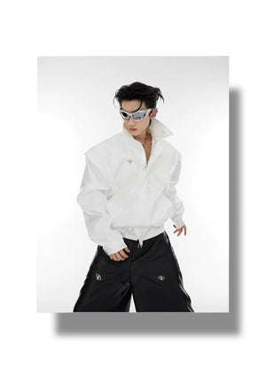 desc::deconstructed-liquid-shimmer-cropped-jacket-for-men-detail-img-14