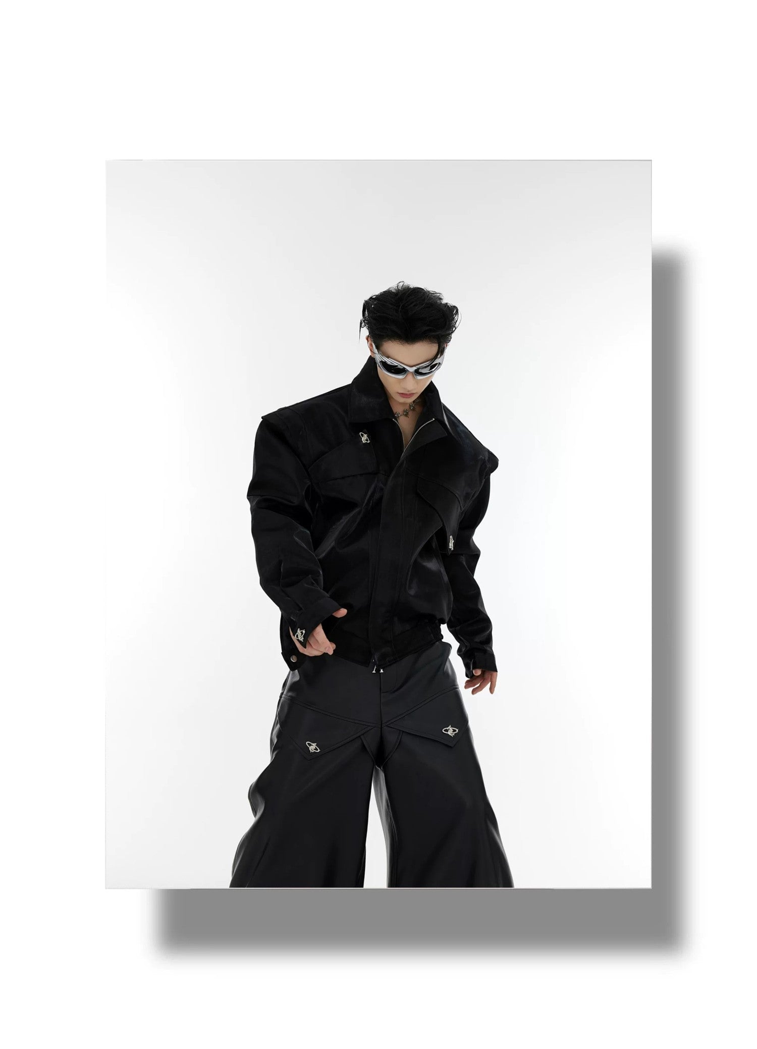 desc::deconstructed-liquid-shimmer-cropped-jacket-for-men-detail-img-19