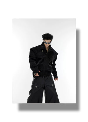 desc::deconstructed-liquid-shimmer-cropped-jacket-for-men-detail-img-19