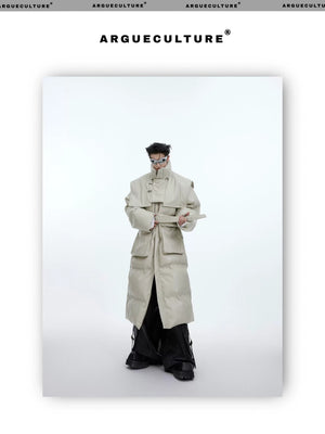 desc::deconstructed-long-hooded-pu-leather-padded-jacket-detail-img-13