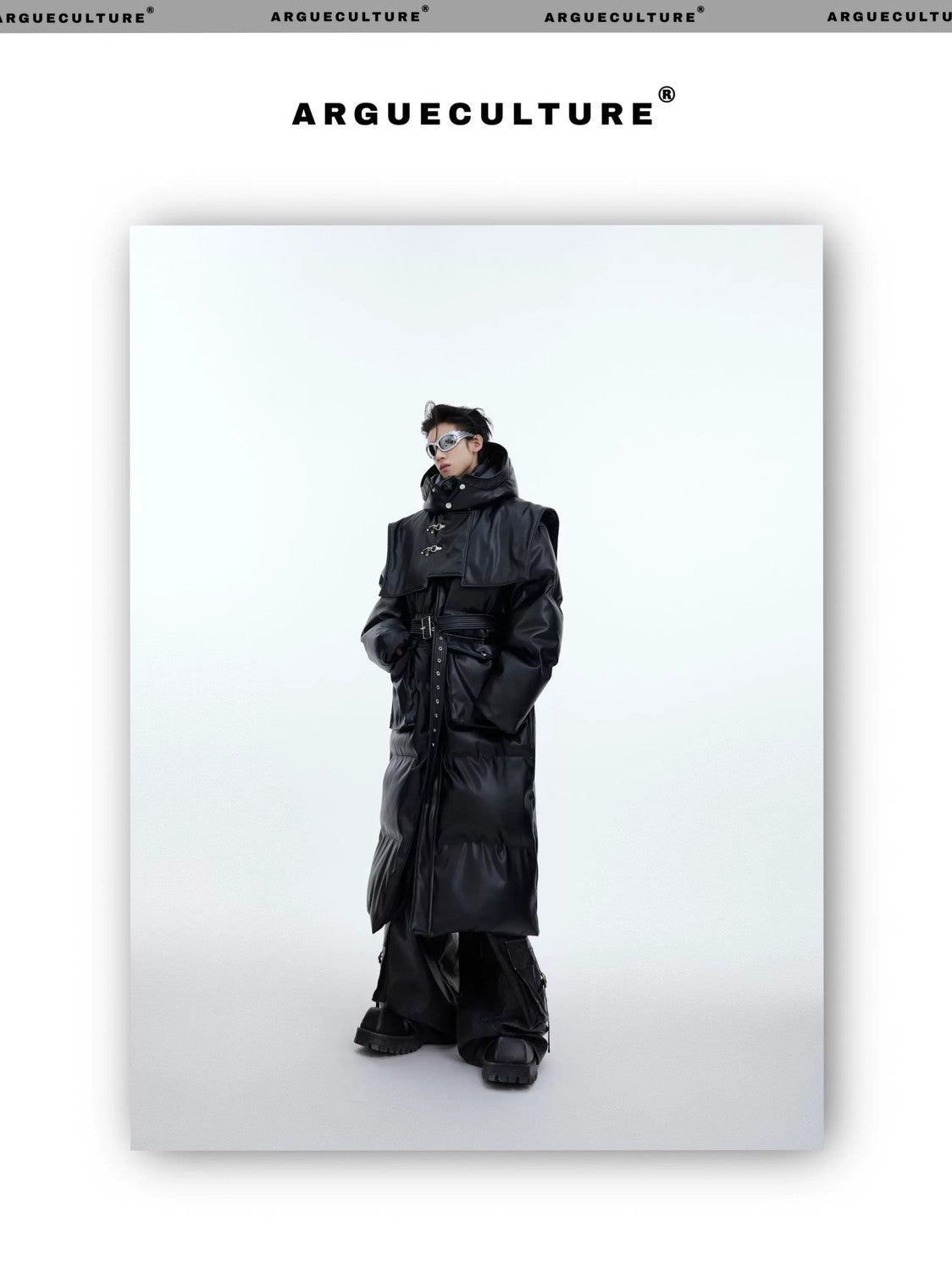 desc::deconstructed-long-hooded-pu-leather-padded-jacket-detail-img-15