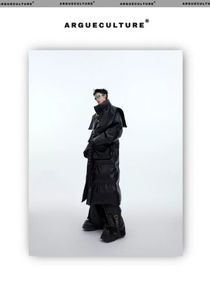 desc::deconstructed-long-hooded-pu-leather-padded-jacket-detail-img-18