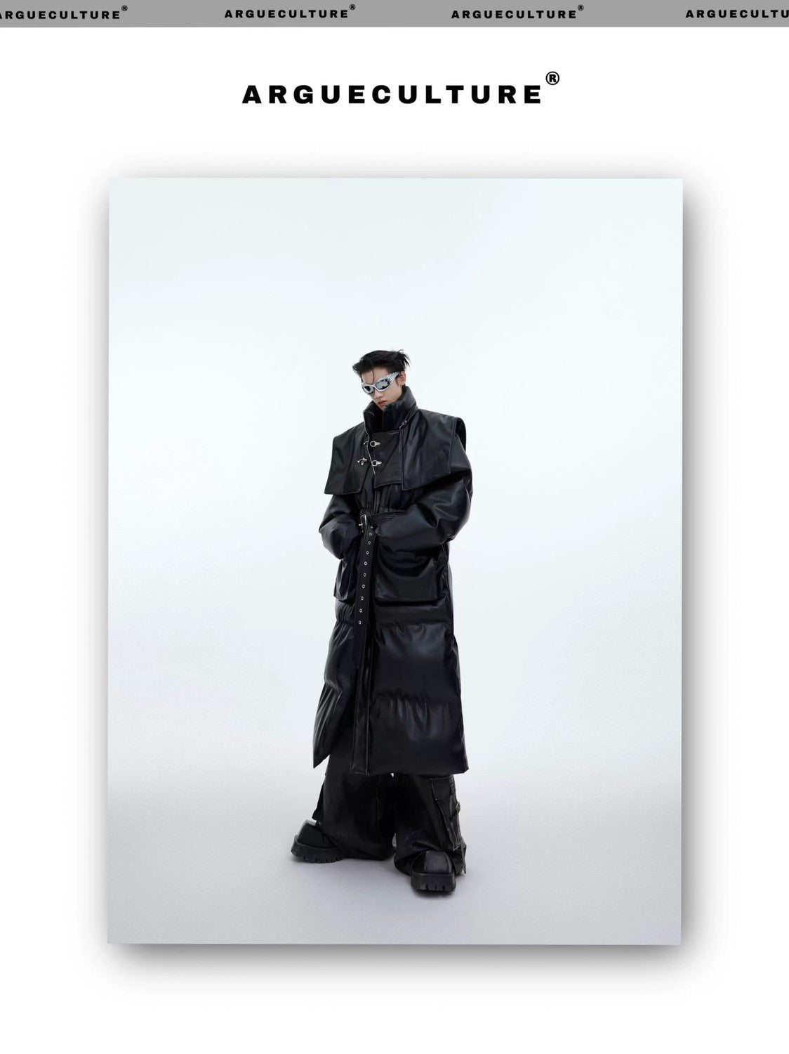 desc::deconstructed-long-hooded-pu-leather-padded-jacket-detail-img-3