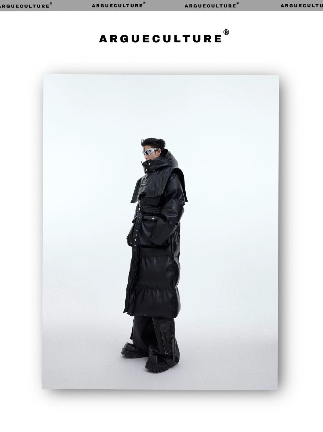 desc::deconstructed-long-hooded-pu-leather-padded-jacket-detail-img-5