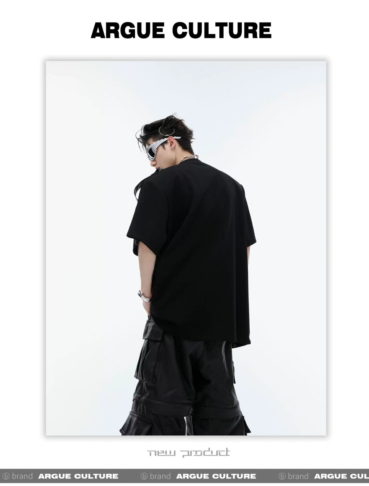 Deconstructed Loose-Fit Detachable-Shoulder T-Shirt - detail image 4