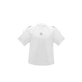 Deconstructed Loose-Fit Detachable-Shoulder T-Shirt - White