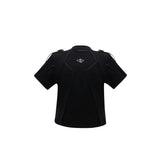 Deconstructed Loose-Fit Detachable-Shoulder T-Shirt - Black
