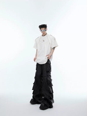 Deconstructed Loose-Fit Detachable-Shoulder T-Shirt - main image 3