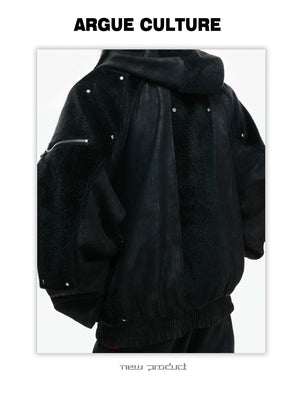 desc::deconstructed-matte-waxed-hooded-moto-jacket-armor-style-detail-img-8