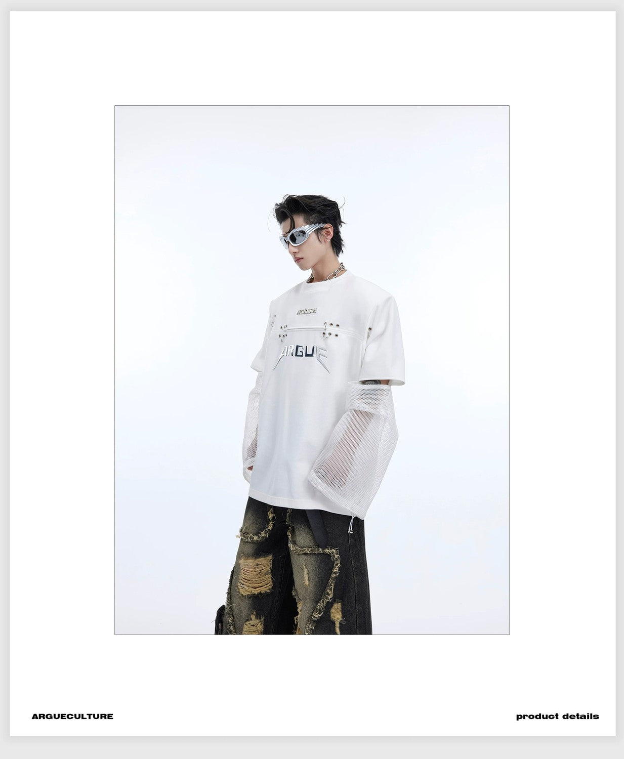 desc::deconstructed-mesh-spliced-faux-two-piece-streetwear-tee-detail-img-10