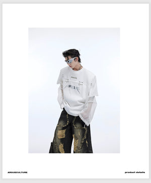 desc::deconstructed-mesh-spliced-faux-two-piece-streetwear-tee-detail-img-12