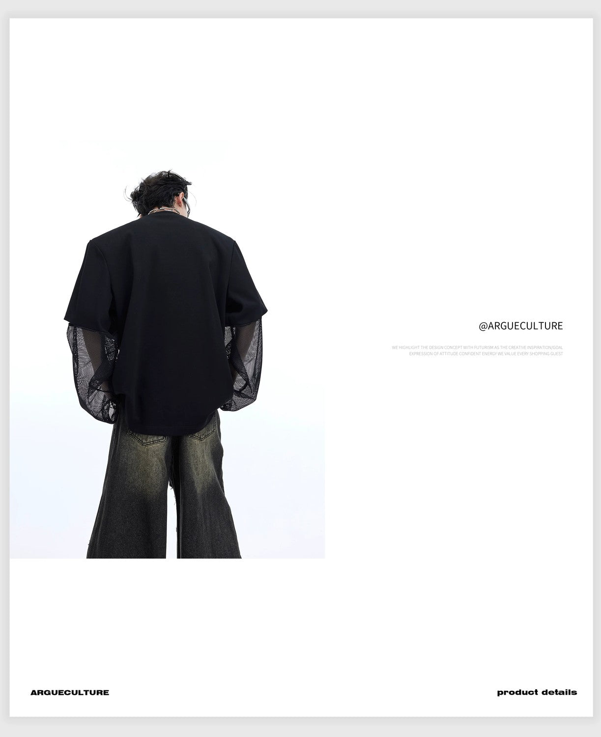 desc::deconstructed-mesh-spliced-faux-two-piece-streetwear-tee-detail-img-5