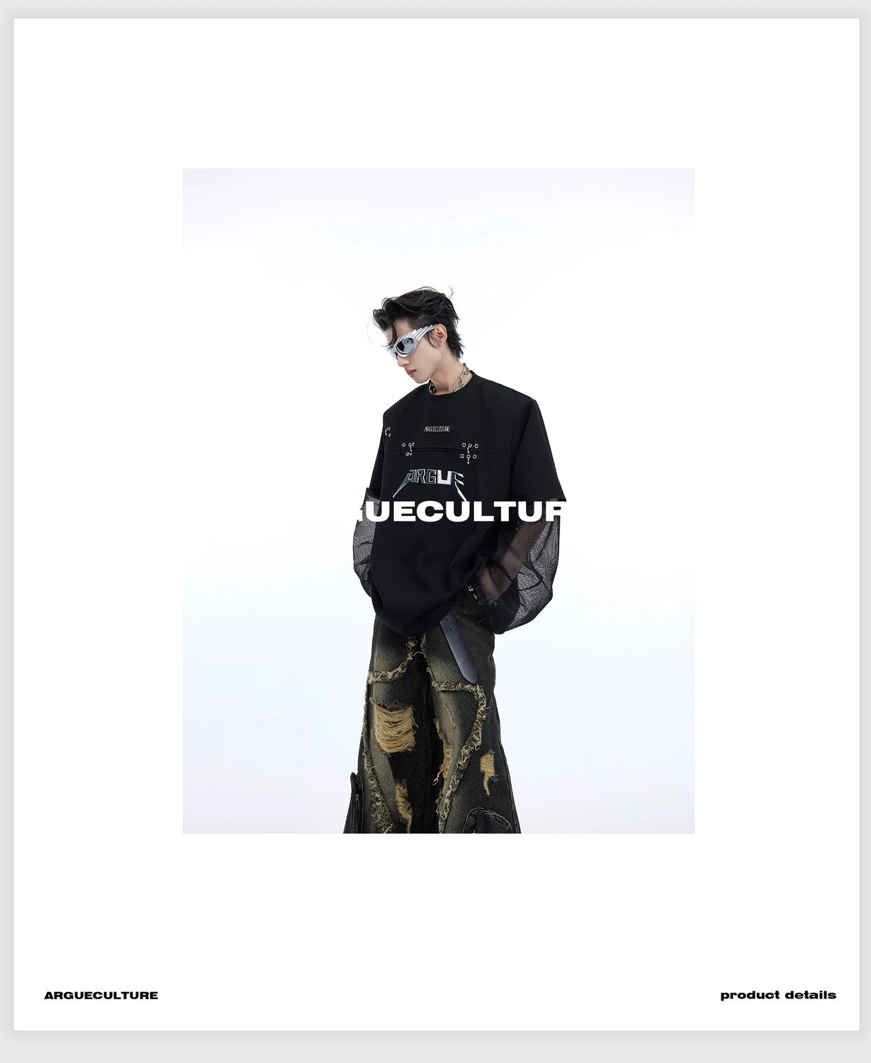 desc::deconstructed-mesh-spliced-faux-two-piece-streetwear-tee-detail-img-6