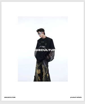 desc::deconstructed-mesh-spliced-faux-two-piece-streetwear-tee-detail-img-6