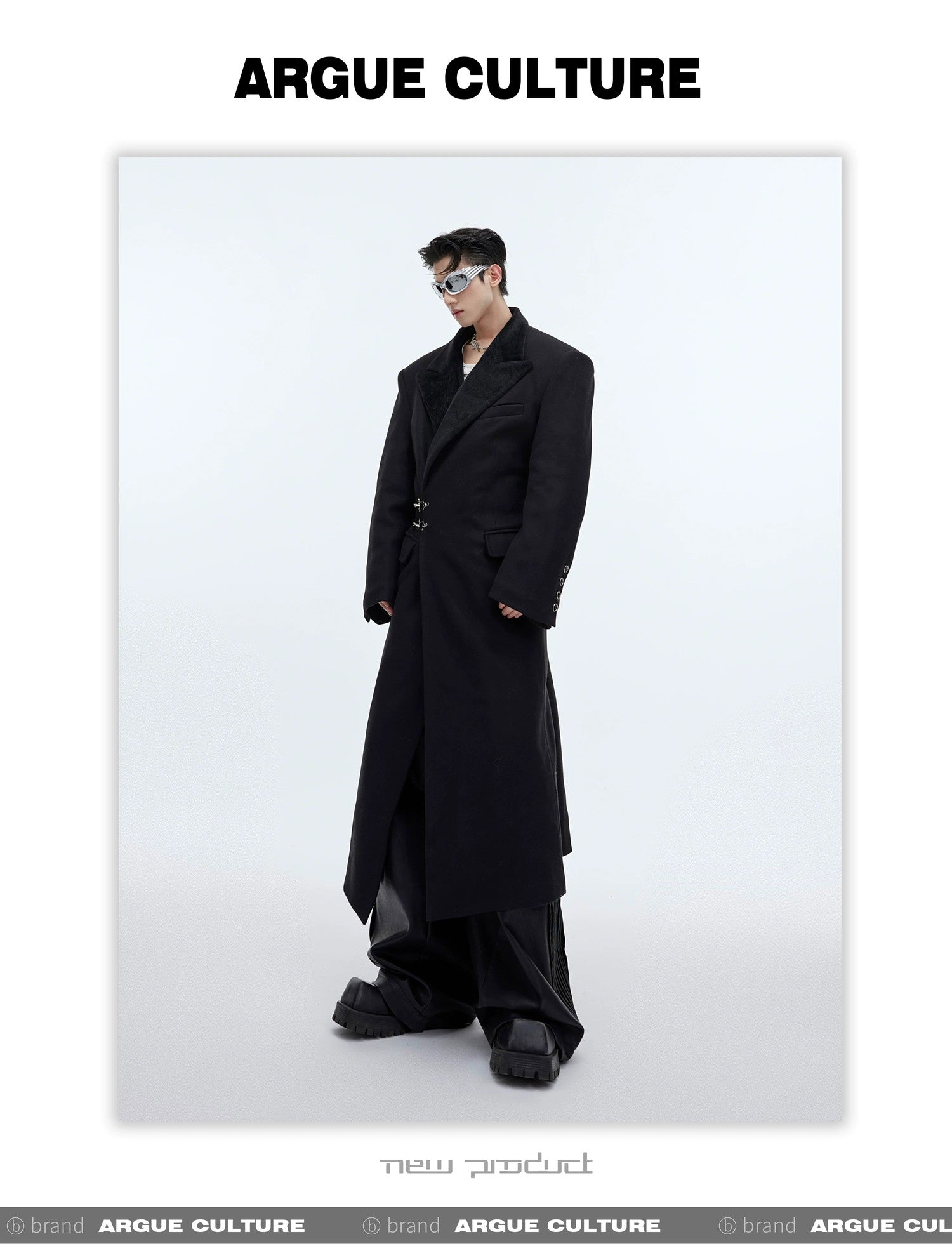 desc::deconstructed-metal-buckle-long-wool-coat-oversized-detail-img-2