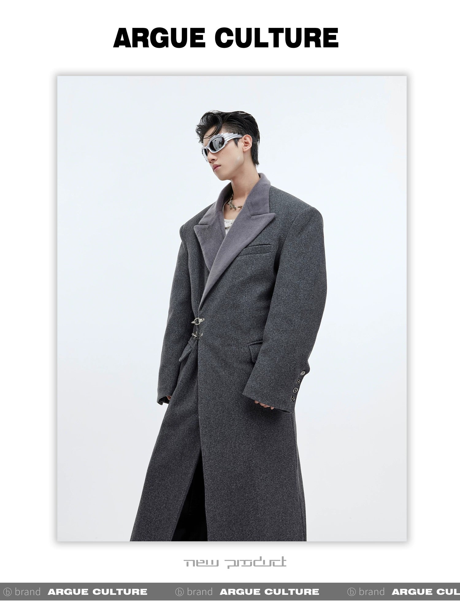 desc::deconstructed-metal-buckle-long-wool-coat-oversized-detail-img-5