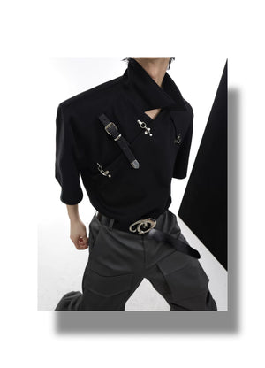 desc::deconstructed-metal-buckle-padded-shoulder-avant-garde-tee-detail-img-6
