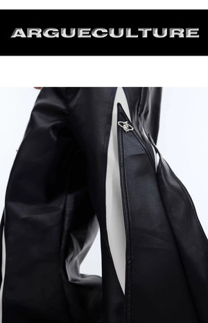 desc::deconstructed-metal-button-pu-leather-wide-leg-pants-detail-img-3