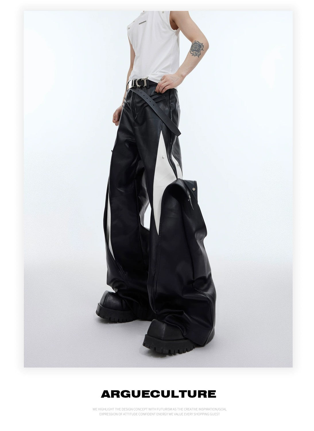 desc::deconstructed-metal-button-pu-leather-wide-leg-pants-detail-img-7