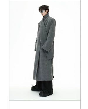 desc::deconstructed-metal-strap-wool-coat-long-streetwear-overcoat-detail-img-14