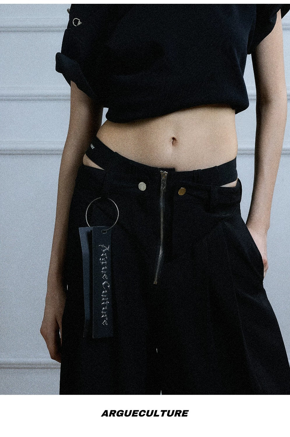 desc::deconstructed-metal-zipper-wide-leg-streetwear-pants-detail-img-17