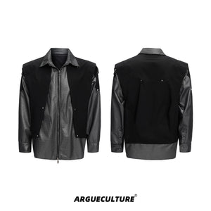 deconstructed-metallic-cargo-shirt-jacket-streetwear-cape-style-black