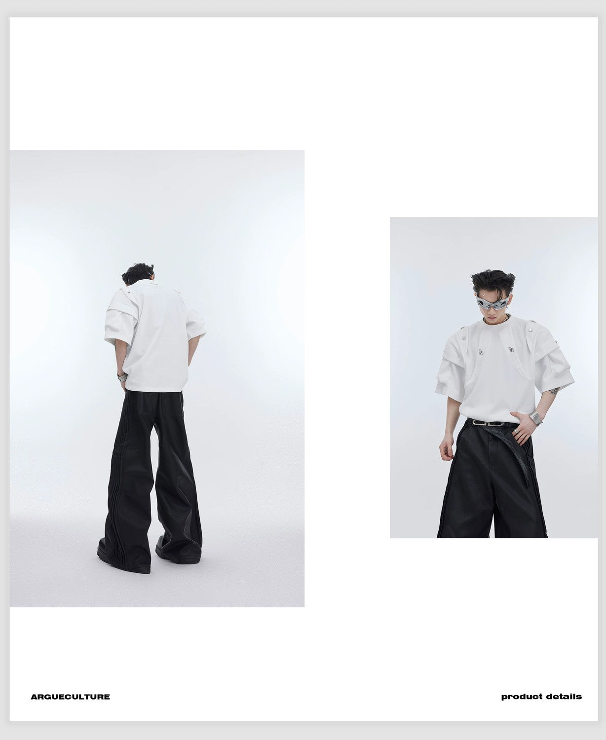 desc::deconstructed-metallic-padded-shoulder-boxy-tee-detail-img-11