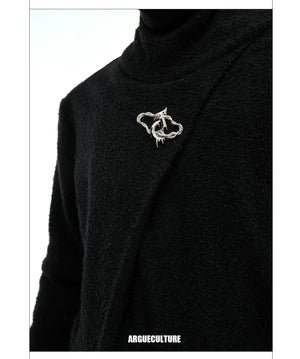 desc::deconstructed-mock-neck-slim-top-with-metal-logo-detail-img-10