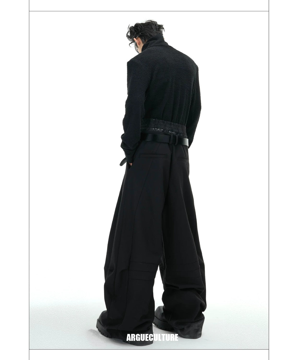 desc::deconstructed-mock-neck-slim-top-with-metal-logo-detail-img-12