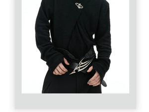 desc::deconstructed-mock-neck-slim-top-with-metal-logo-detail-img-3