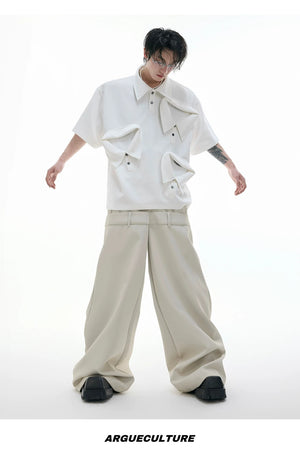 desc::deconstructed-multi-collar-heavyweight-polo-shirt-detail-img-14