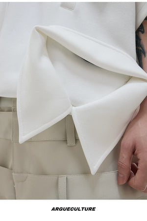 desc::deconstructed-multi-collar-heavyweight-polo-shirt-detail-img-15