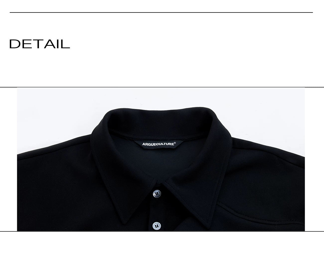 desc::deconstructed-multi-collar-heavyweight-polo-shirt-detail-img-17