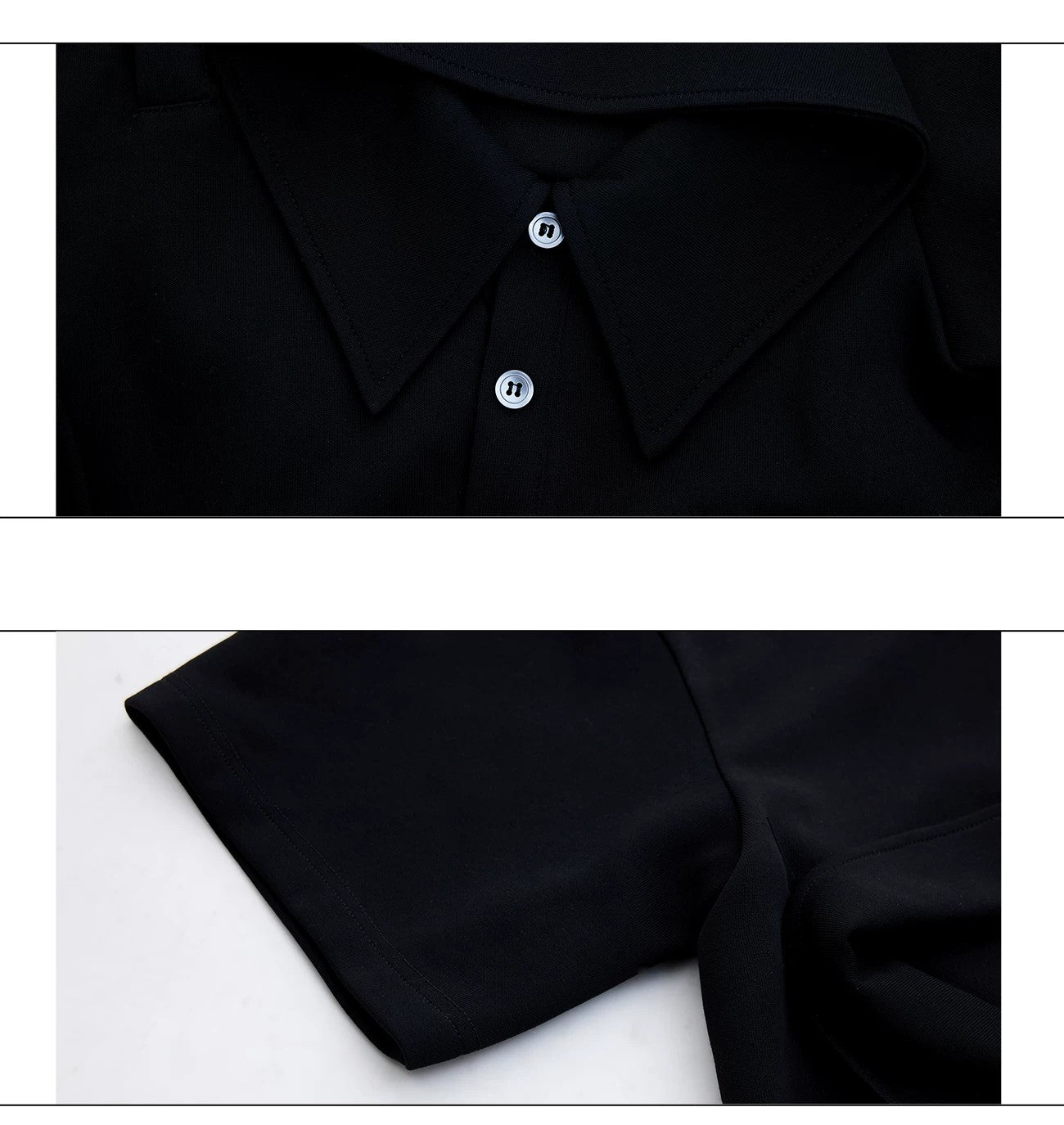 desc::deconstructed-multi-collar-heavyweight-polo-shirt-detail-img-18