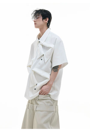 desc::deconstructed-multi-collar-heavyweight-polo-shirt-detail-img-6