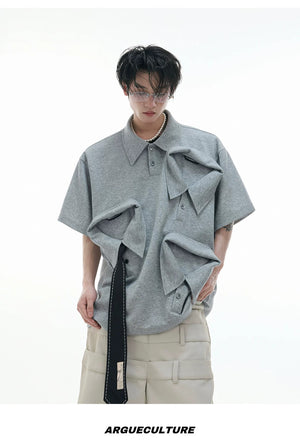 desc::deconstructed-multi-collar-heavyweight-polo-shirt-detail-img-9