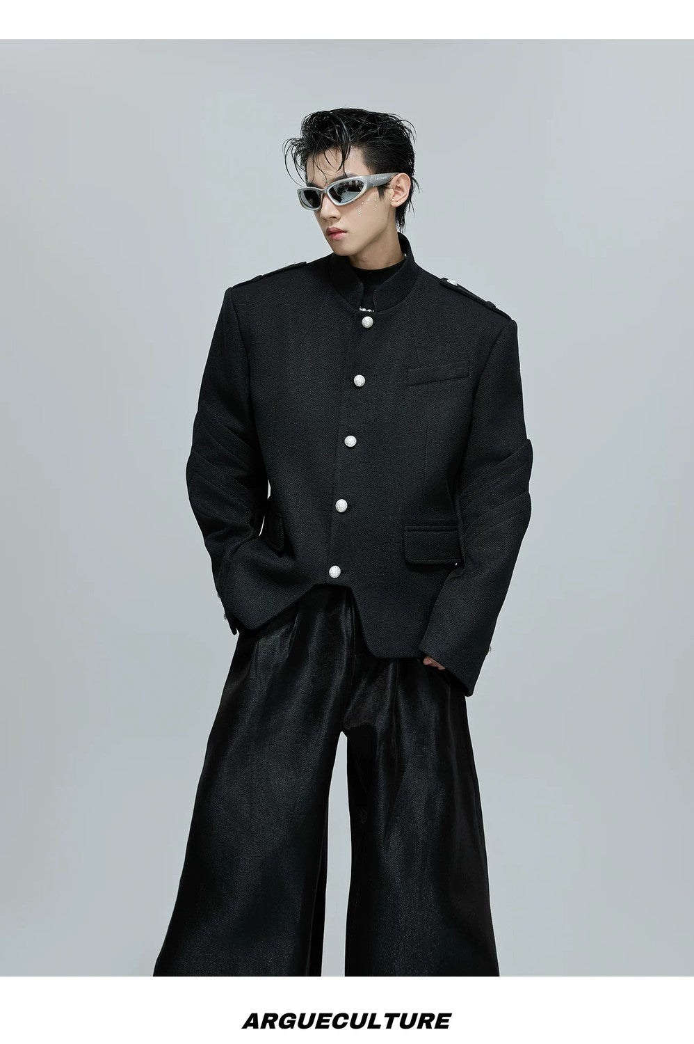 desc::deconstructed-multi-panel-stand-collar-jacket-for-men-women-detail-img-10