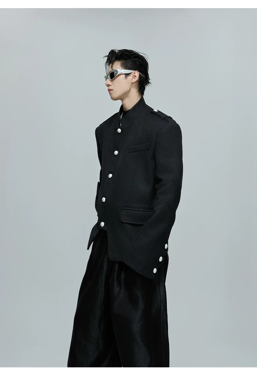 desc::deconstructed-multi-panel-stand-collar-jacket-for-men-women-detail-img-5