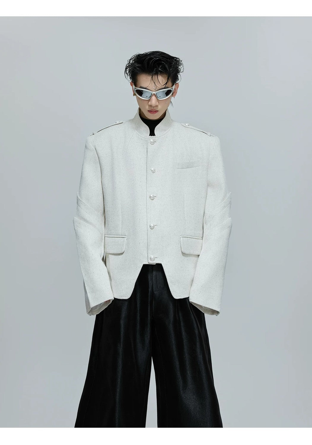 desc::deconstructed-multi-panel-stand-collar-jacket-for-men-women-detail-img-6