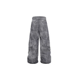 Deconstructed Nylon Utility Vest and Workwear Pants - Bili Gray Pants