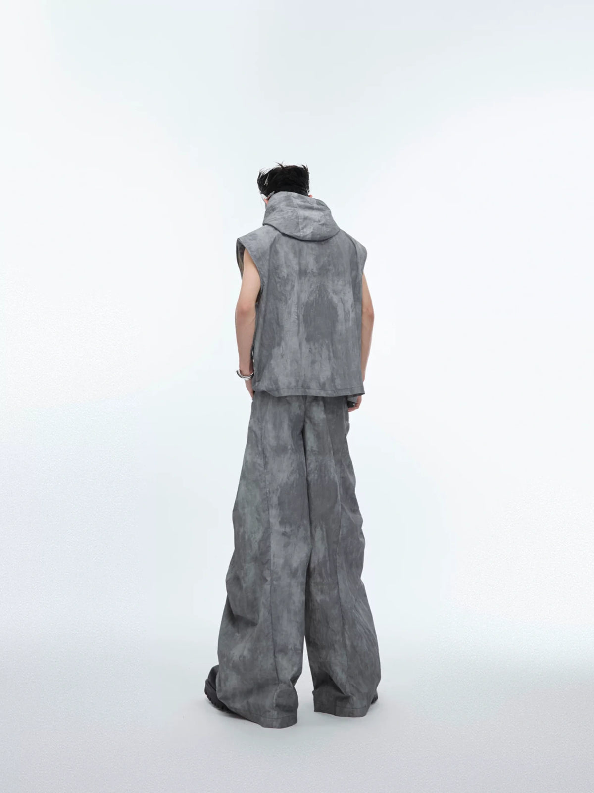 Deconstructed Nylon Utility Vest and Workwear Pants - main image 3