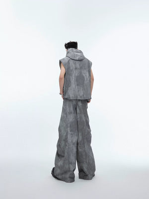 Deconstructed Nylon Utility Vest and Workwear Pants - main image 3