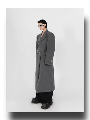 desc::deconstructed-oversized-wool-coat-with-metal-buckles-detail-img-1